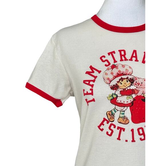 Strawberry Shortcake Fitted Babydoll T Shirt Sz L Y2K 80s 90s Style Retro - Picture 4 of 10